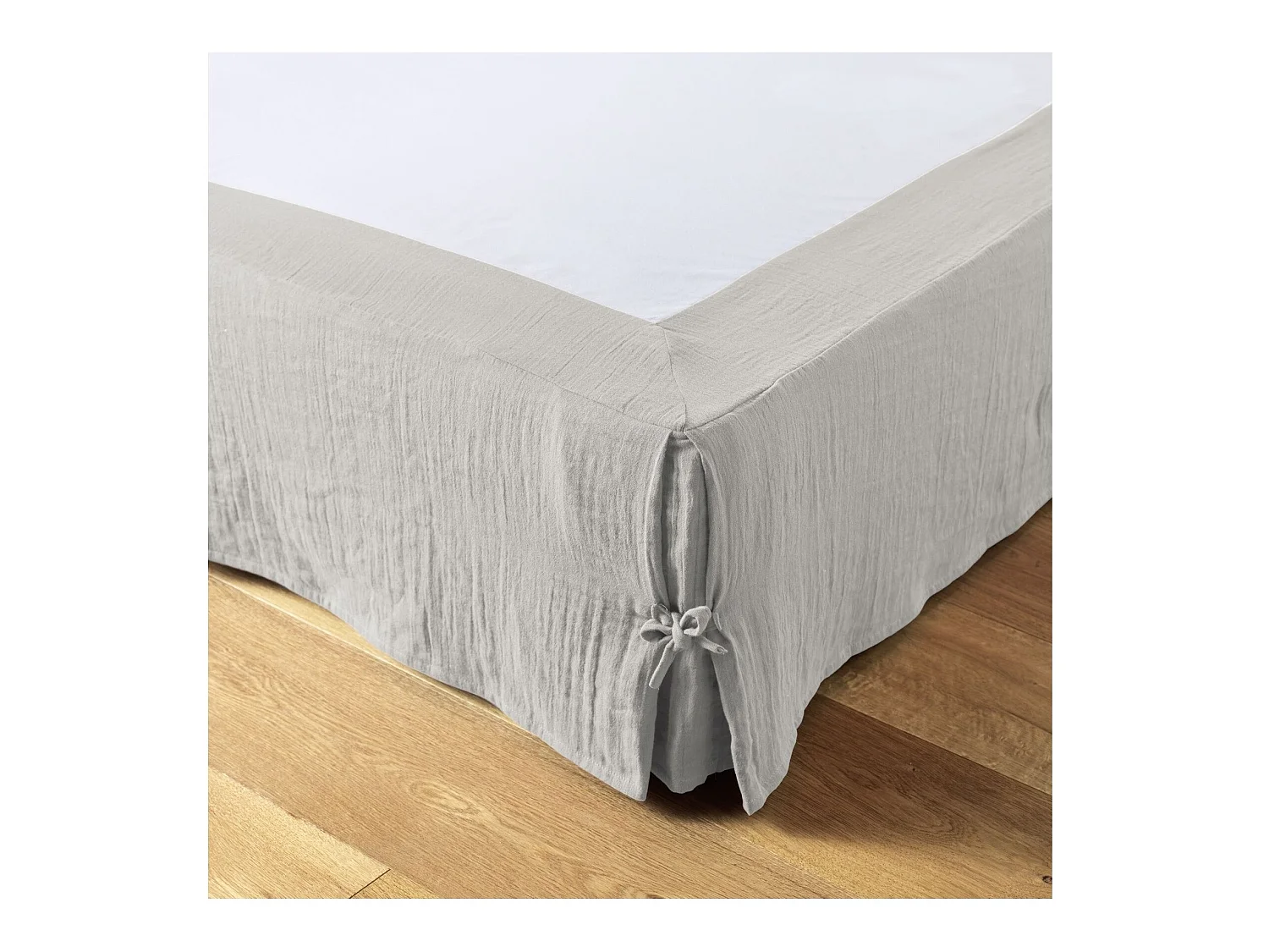 Cache sommier gaze de coton Gaia 90 x 190 cm Nuage