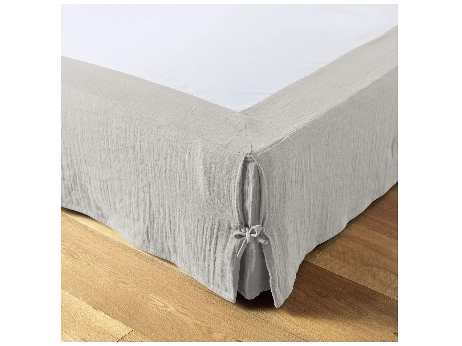 Cache sommier gaze de coton Gaia 90 x 190 cm Nuage