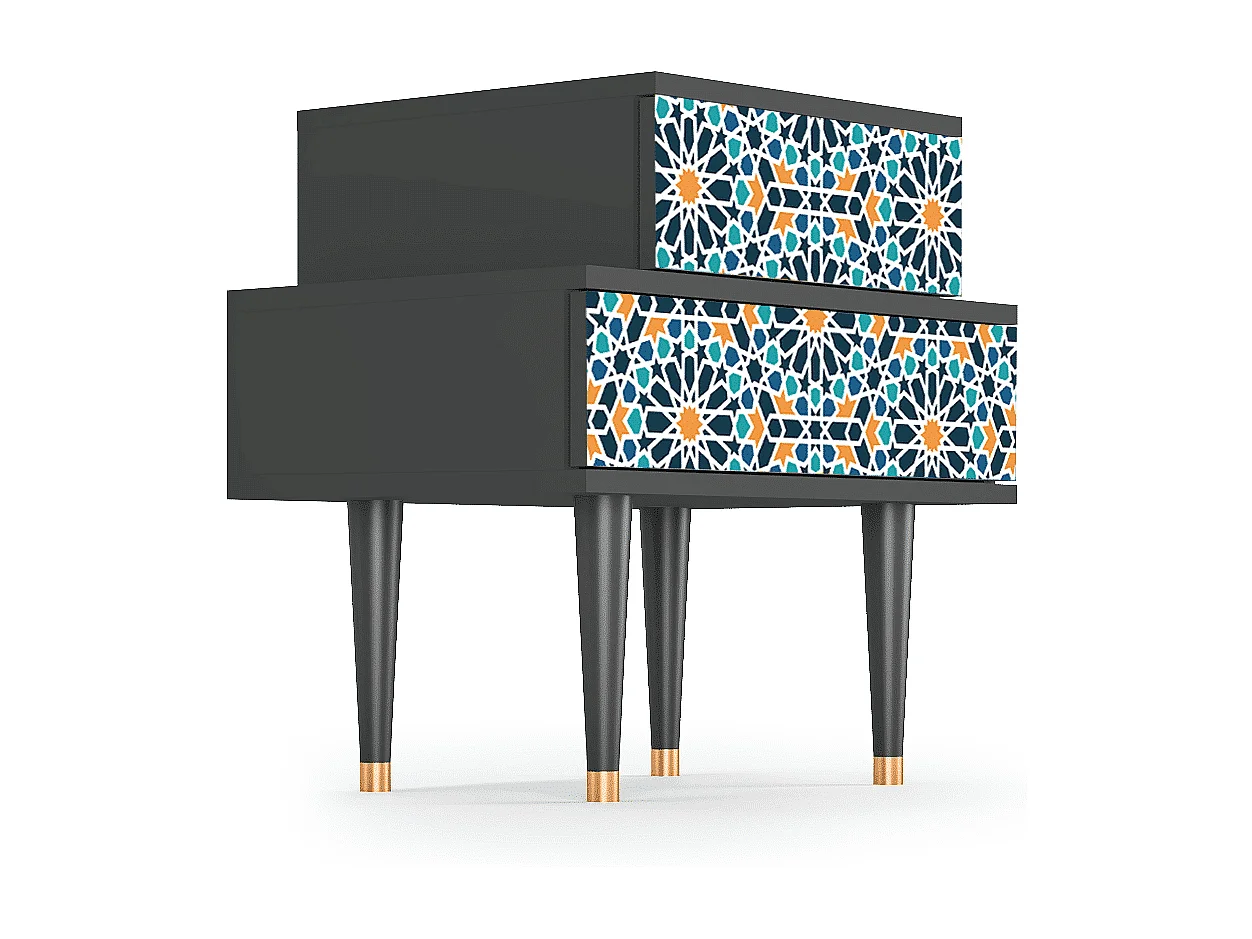 Table de nuit - 58х58х41 cm - NS1 - Kaleidoscope, Anthracite