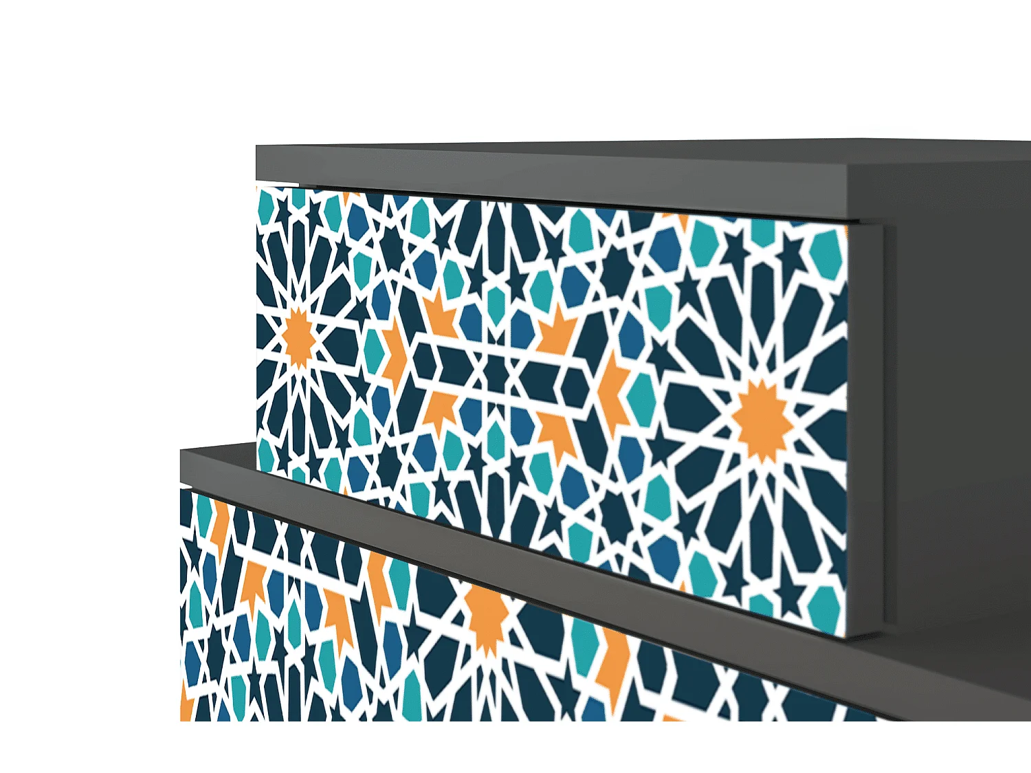 Table de nuit - 58х58х41 cm - NS1 - Kaleidoscope, Anthracite