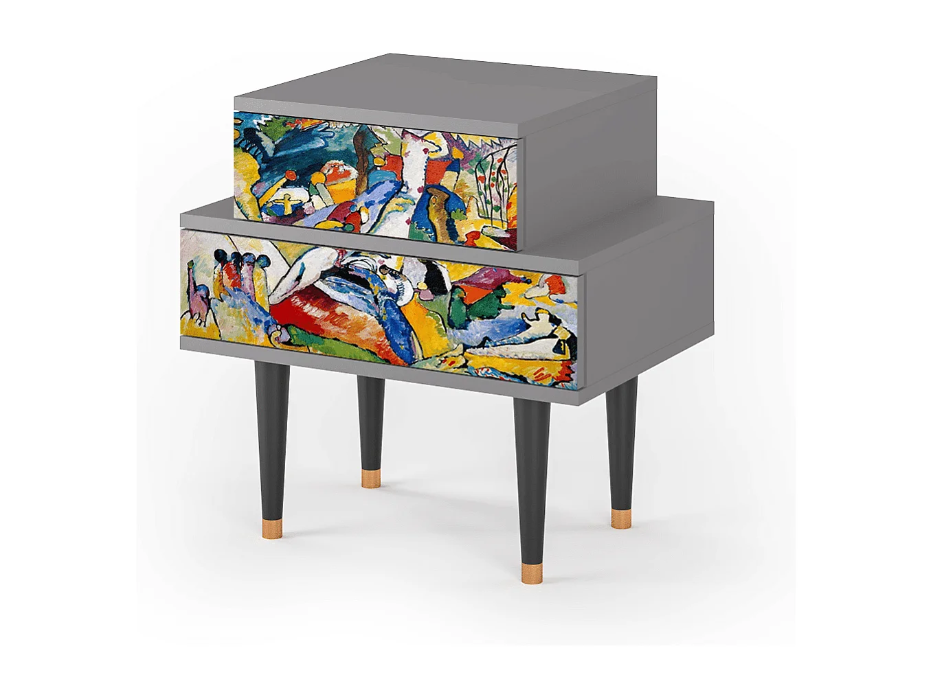 Table de nuit - 58х58х41 cm - NS1 - Improvisation 26  , Gris