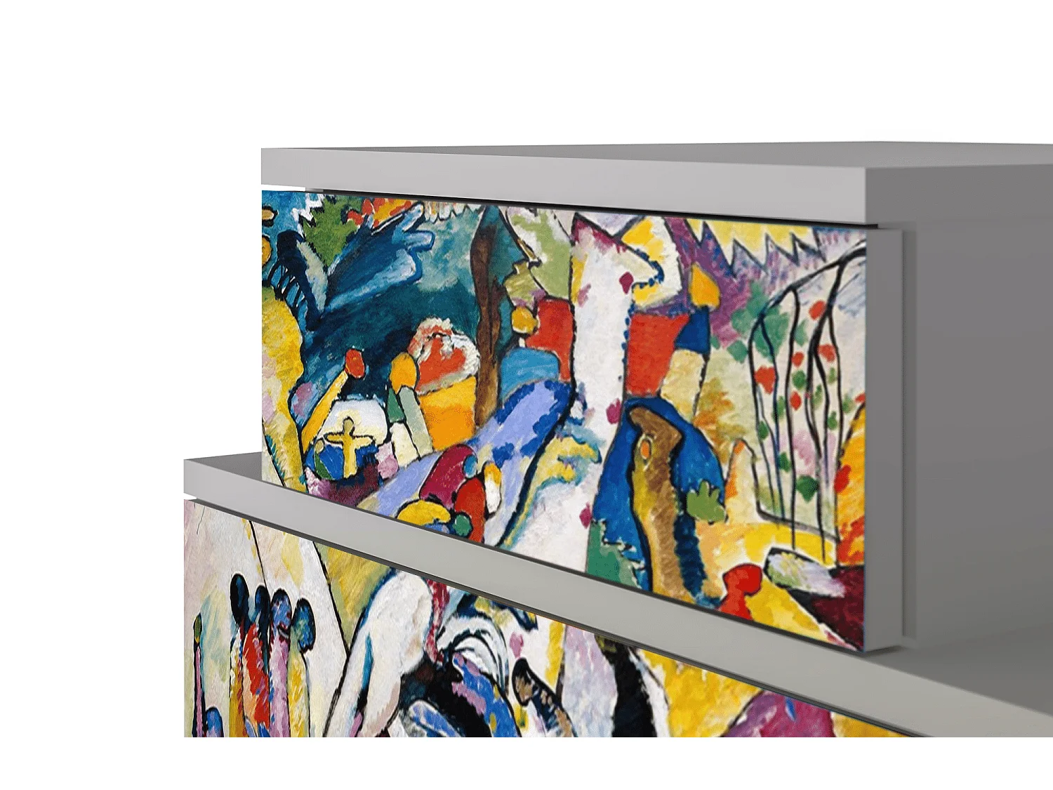 Table de nuit - 58х58х41 cm - NS1 - Improvisation 26  , Gris