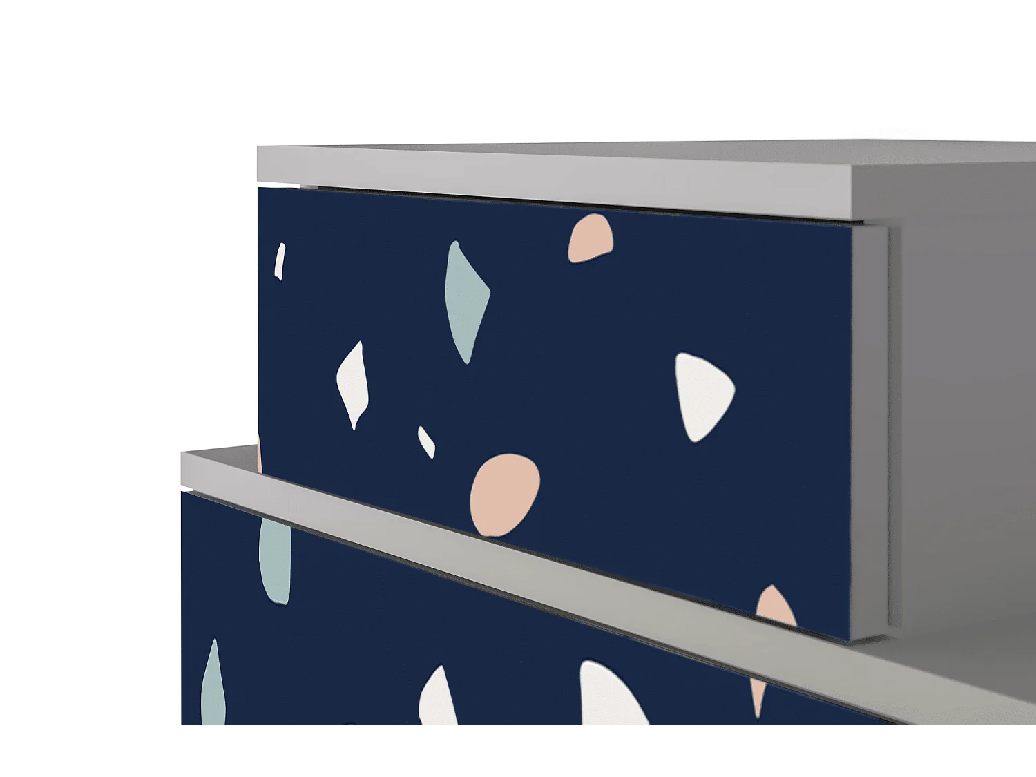 Stolik nocny - 58х58х41 cm - NS1 - Space Satellites, Szary