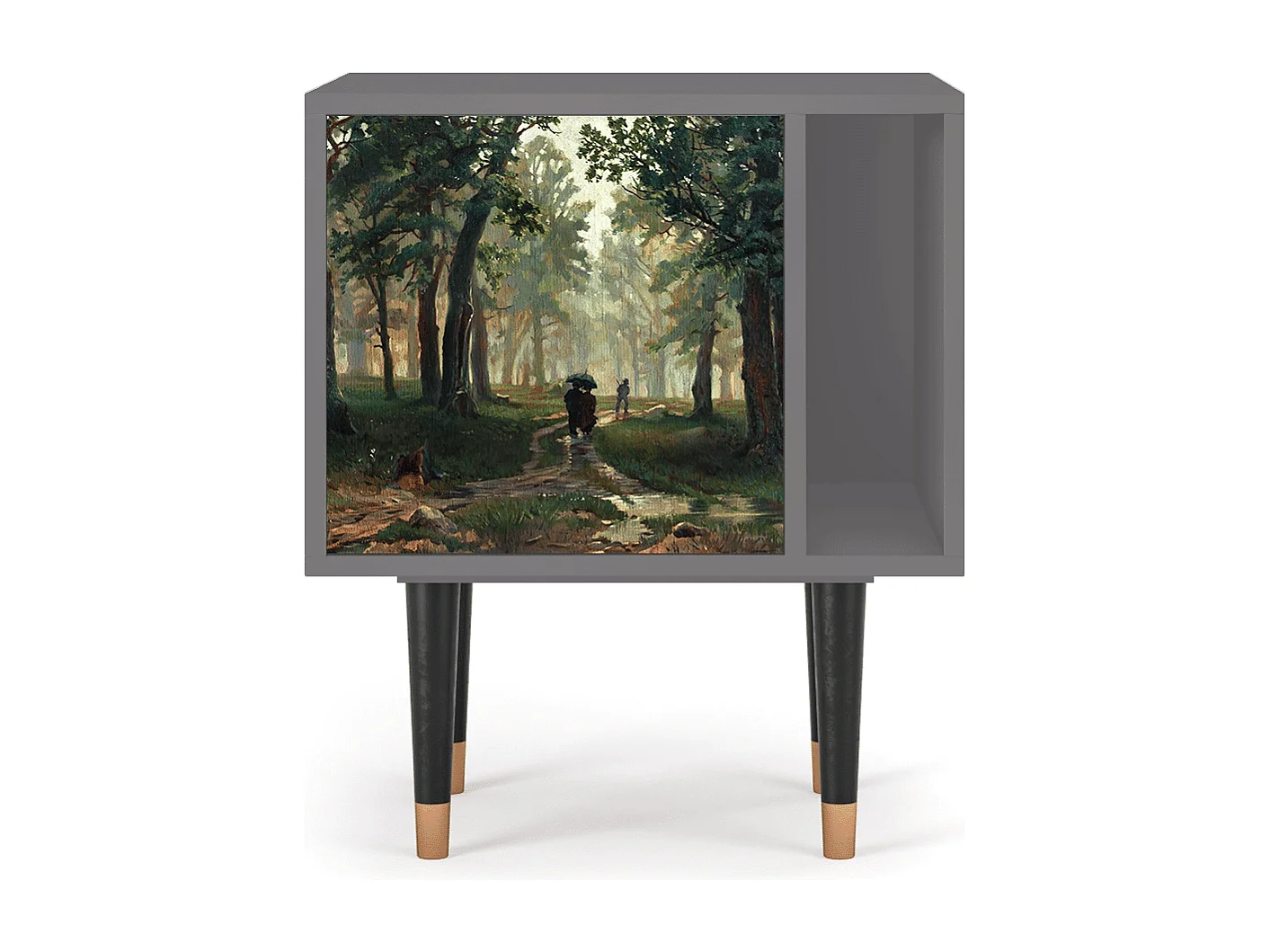 Mesita de noche - 57х69х48 cm - S2 -  Rain in the Oak Forest, Gris