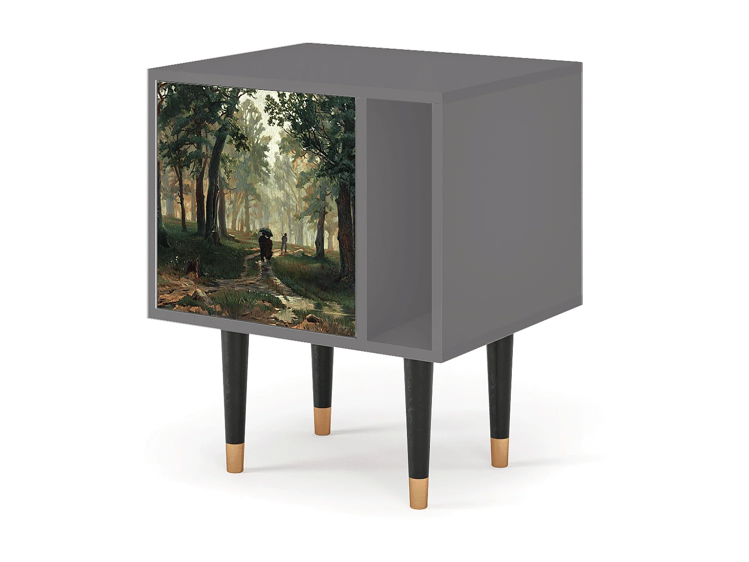 Table de nuit - 57х69х48 cm - S2 -  Rain in the Oak Forest, Gris