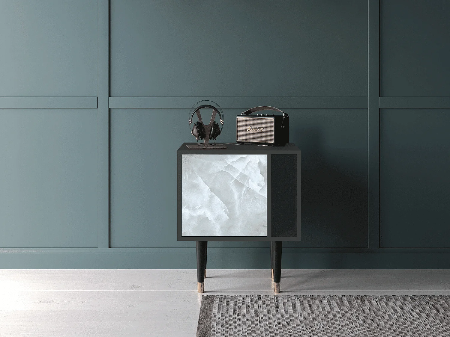 Nachttisch - 57х69х48 cm - S2 - The Onyx, Anthrazit