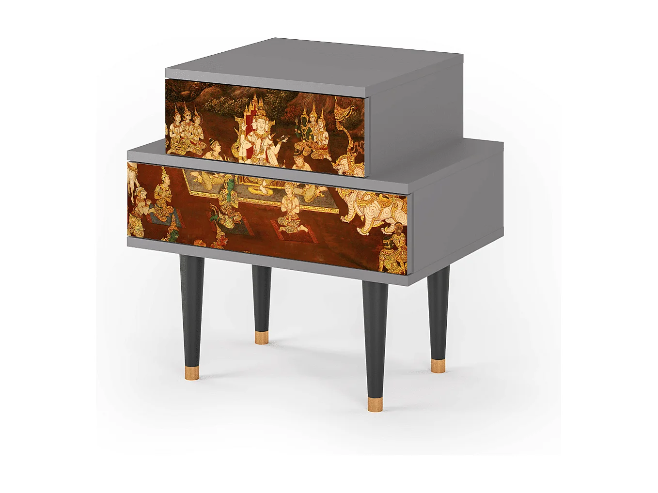 Table de nuit - 58х58х41 cm - NS1 - Malyavan, Gris