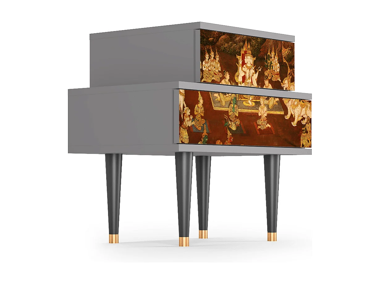 Table de nuit - 58х58х41 cm - NS1 - Malyavan, Gris