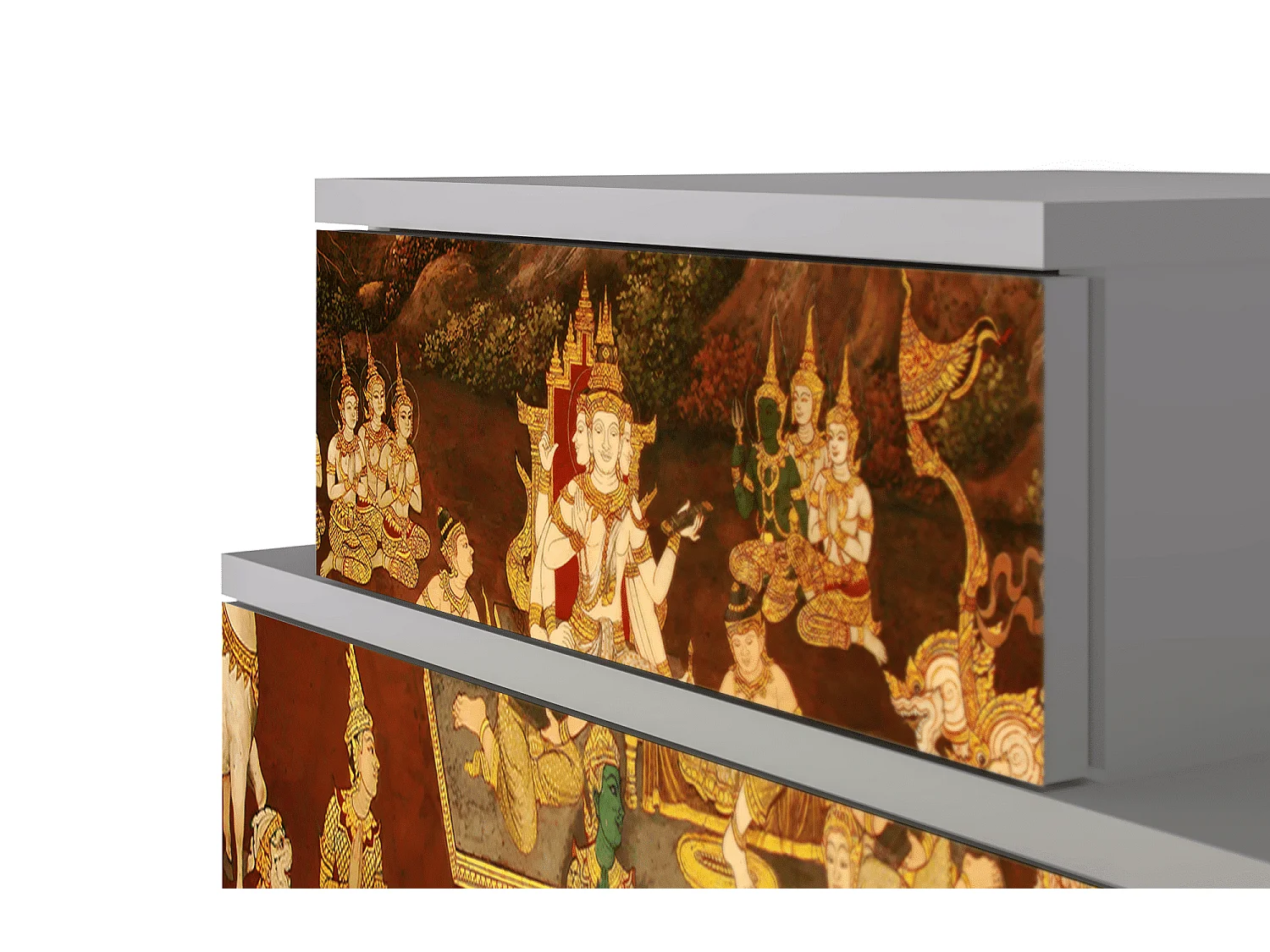 Table de nuit - 58х58х41 cm - NS1 - Malyavan, Gris