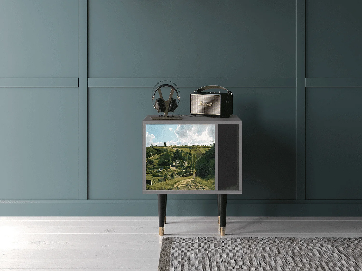 Stolik nocny - 57х69х48 cm - S2 - Jalais Hill by Pissarro, Szary