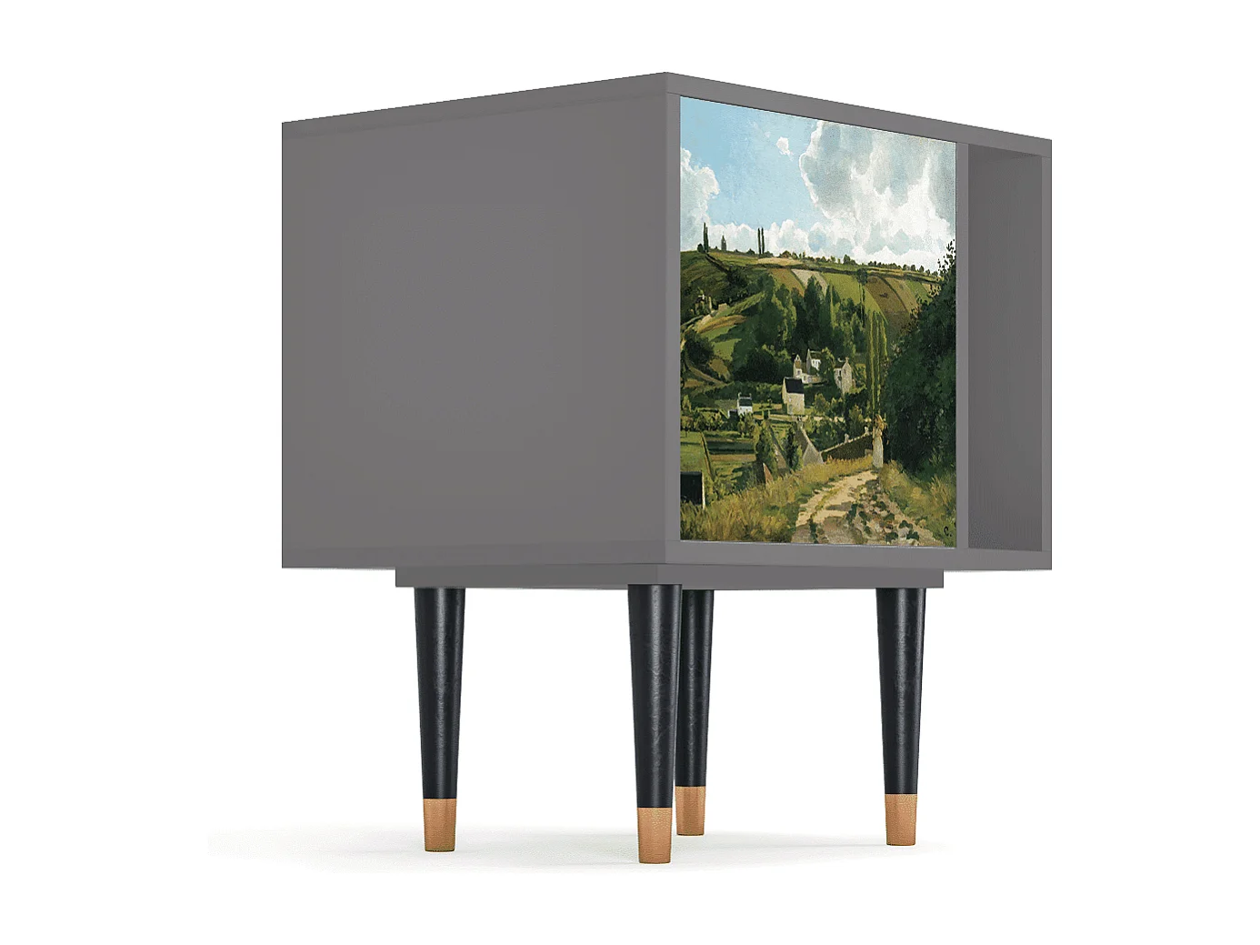 Stolik nocny - 57х69х48 cm - S2 - Jalais Hill by Pissarro, Szary