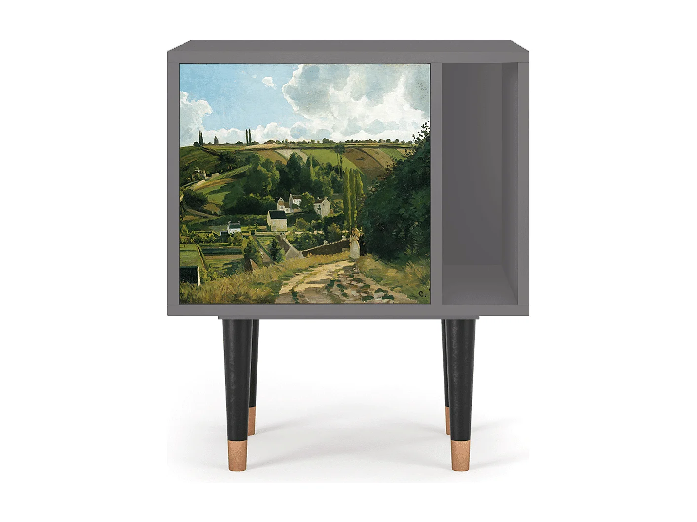 Stolik nocny - 57х69х48 cm - S2 - Jalais Hill by Pissarro, Szary