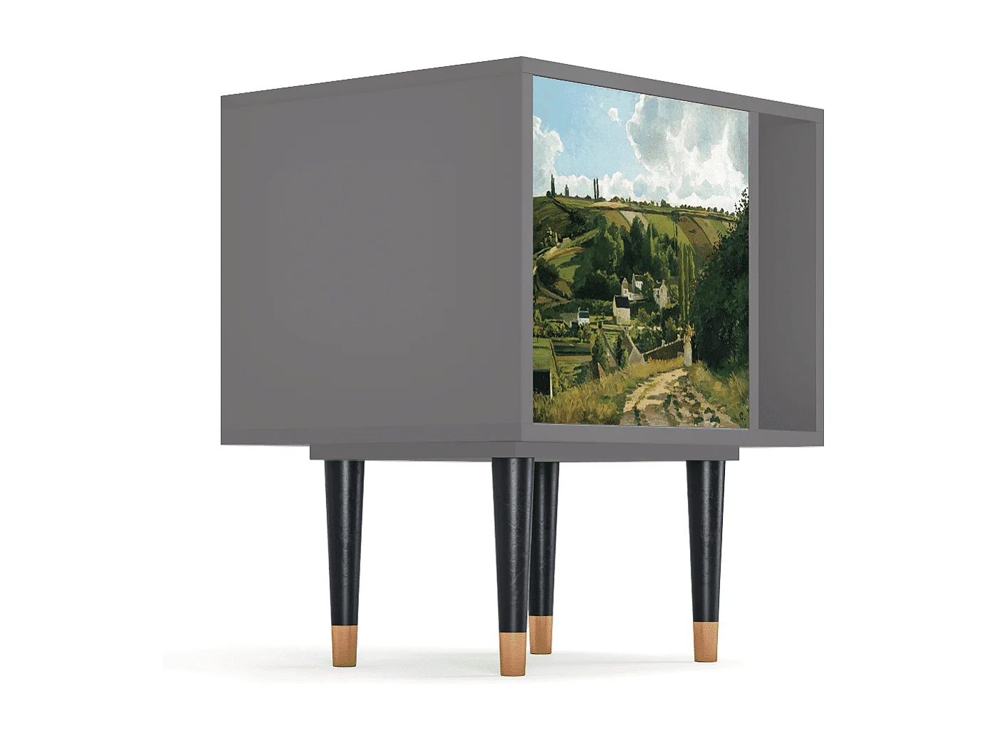 Stolik nocny - 57х69х48 cm - S2 - Jalais Hill by Pissarro, Szary