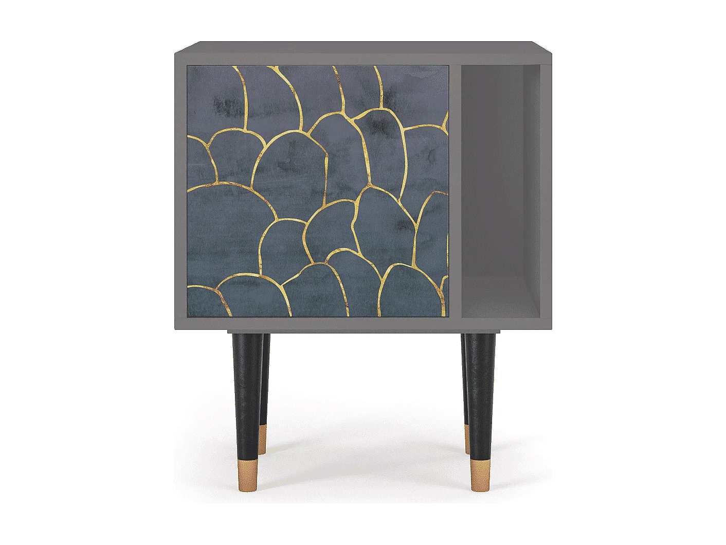 Table de nuit - 57х69х48 cm - S2 - Blue Lagoon, Gris