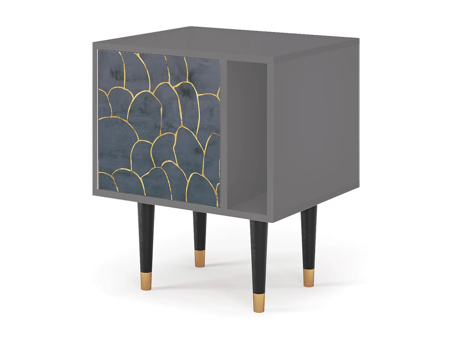 Table de nuit - 57х69х48 cm - S2 - Blue Lagoon, Gris