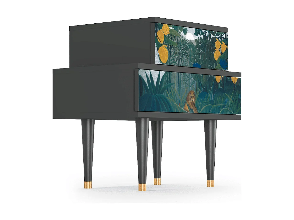 Table de nuit - 58х58х41 cm - NS1 - The Repast of the Lion, Anthracite