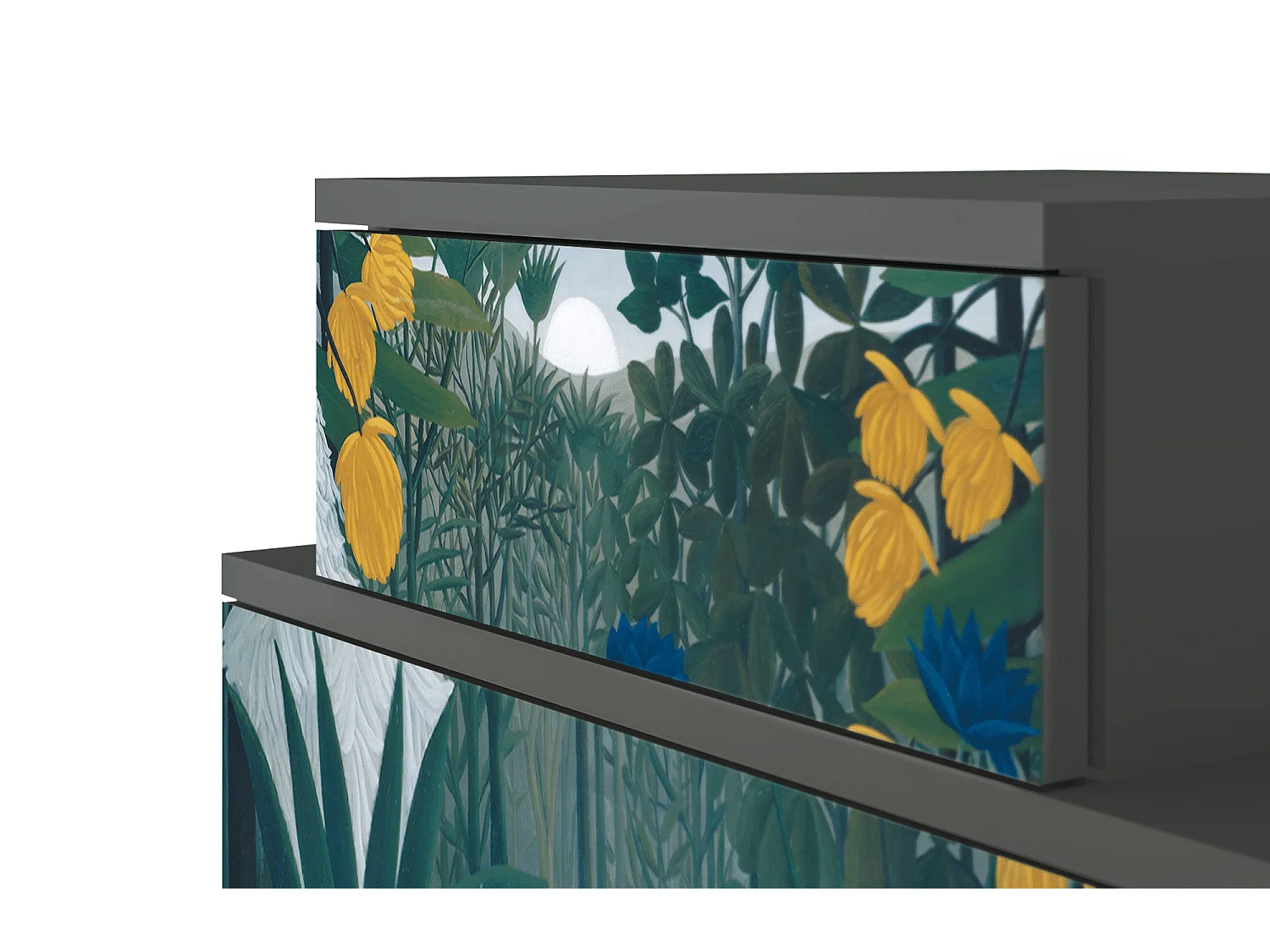 Stolik nocny - 58х58х41 cm - NS1 - The Repast of the Lion, Antracyt