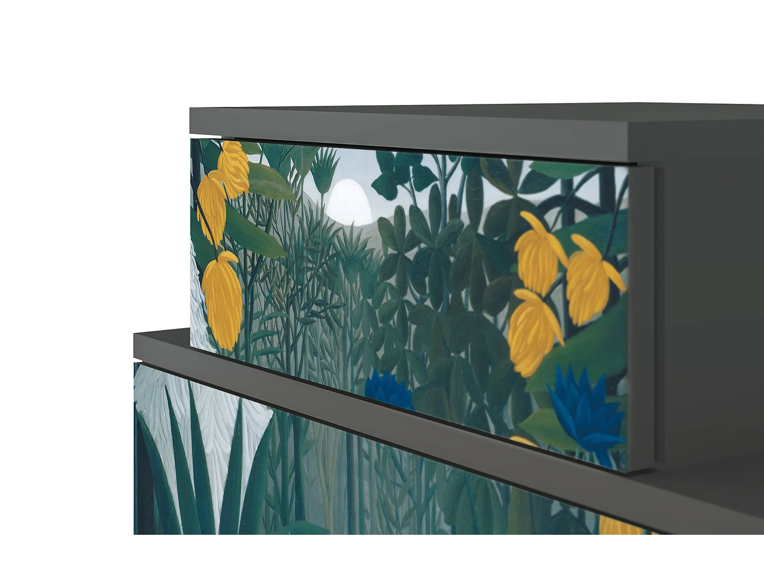 Stolik nocny - 58х58х41 cm - NS1 - The Repast of the Lion, Antracyt