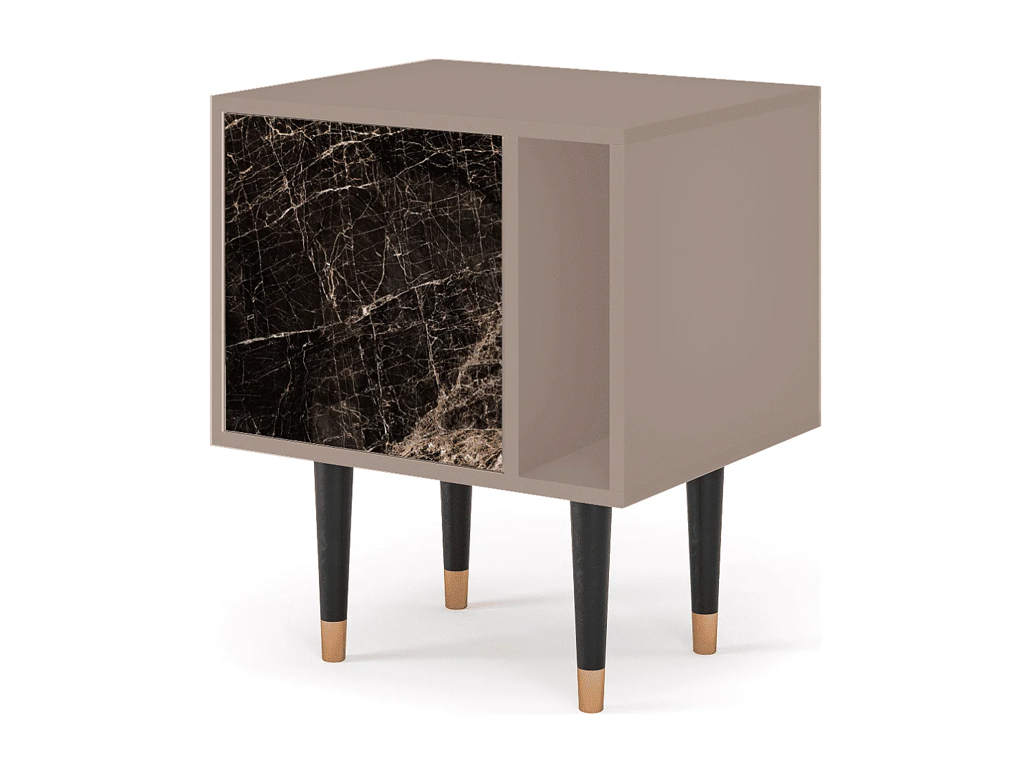 Stolik nocny - 57х69х48 cm - S2 - Night Abyss, Latte