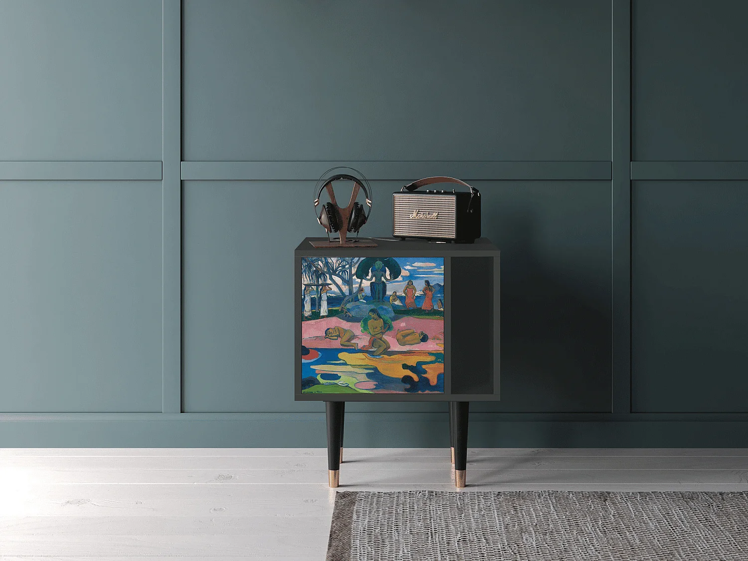 Stolik nocny - 57х69х48 cm - S2 - Day of the God, Antracyt