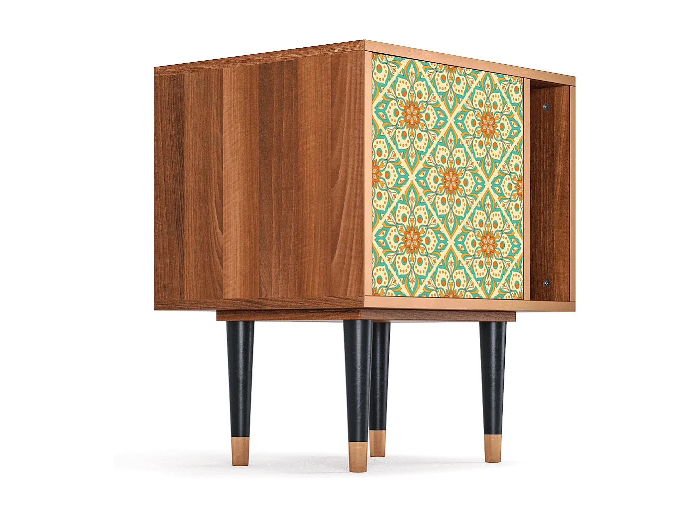 Table de nuit - 57х69х48 cm - S2 - Hindu Daisy, Noyer