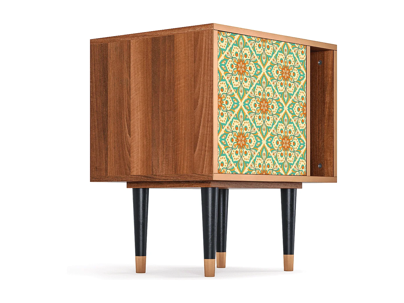 Criado-mudo - 57х69х48 cm - S2 - Hindu Daisy, Nogueira