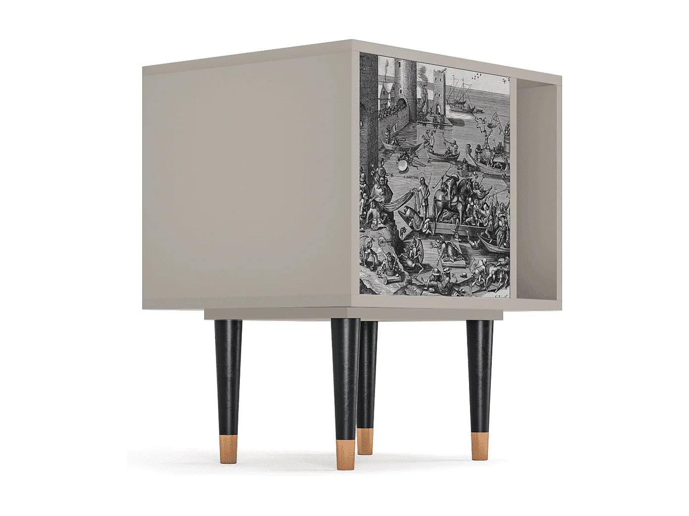 Stolik nocny - 57х69х48 cm - S2 - Saint Martin, Piaskowy