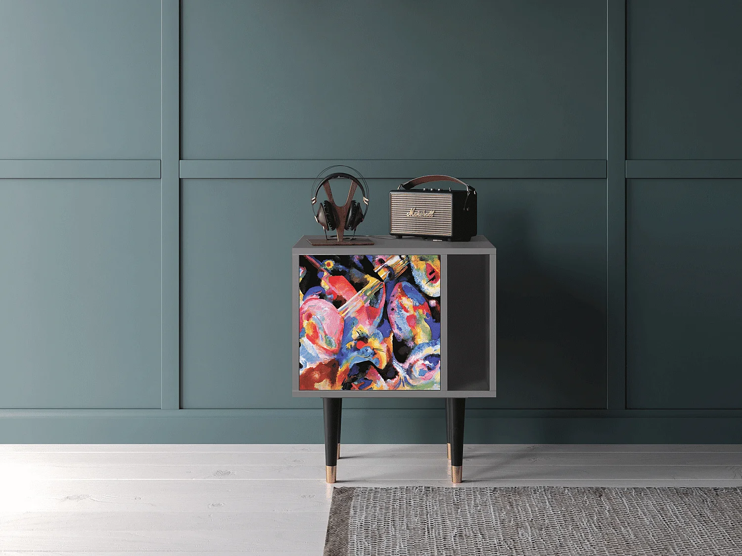 Mesita de noche - 57х69х48 cm - S2 - Kandinsky, Gris