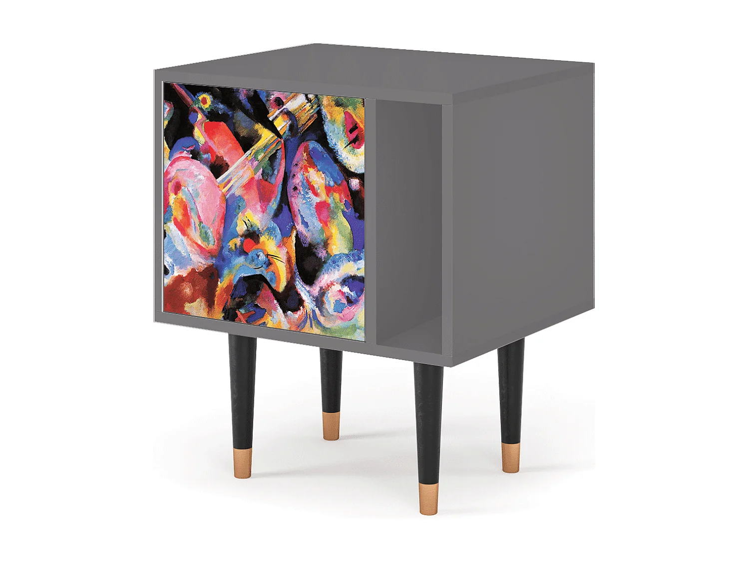 Mesita de noche - 57х69х48 cm - S2 - Kandinsky, Gris