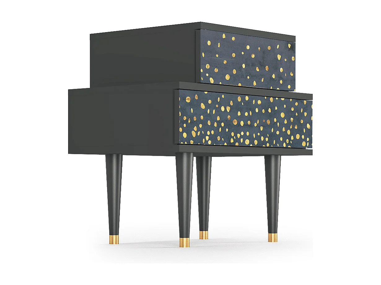 Stolik nocny - 58х58х41 cm - NS1 - Foggy Lights, Antracyt