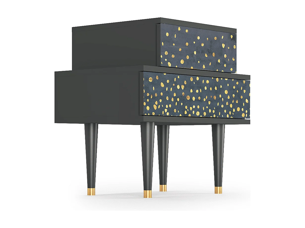 Stolik nocny - 58х58х41 cm - NS1 - Foggy Lights, Antracyt