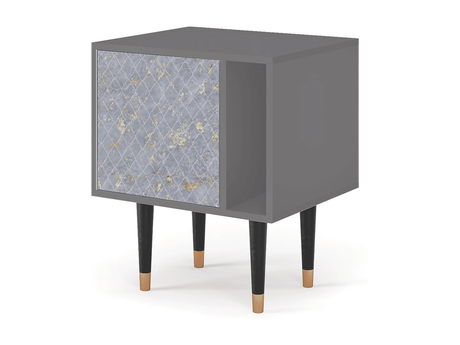 Table de nuit - 57х69х48 cm - S2 - Golden Smoke, Gris