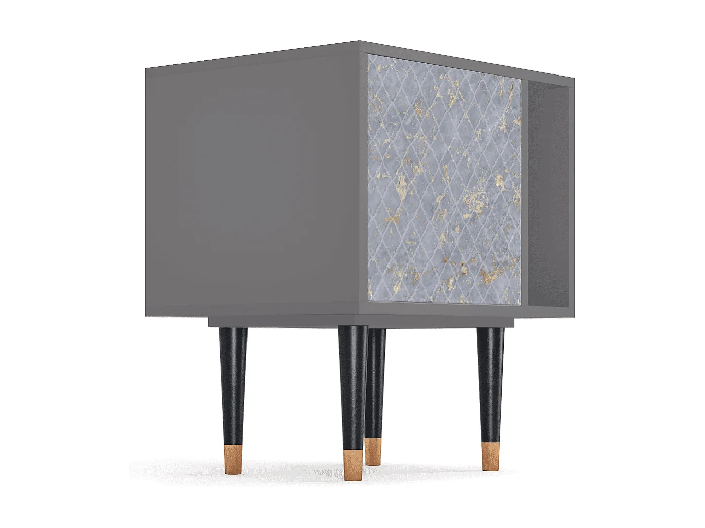 Table de nuit - 57х69х48 cm - S2 - Golden Smoke, Gris