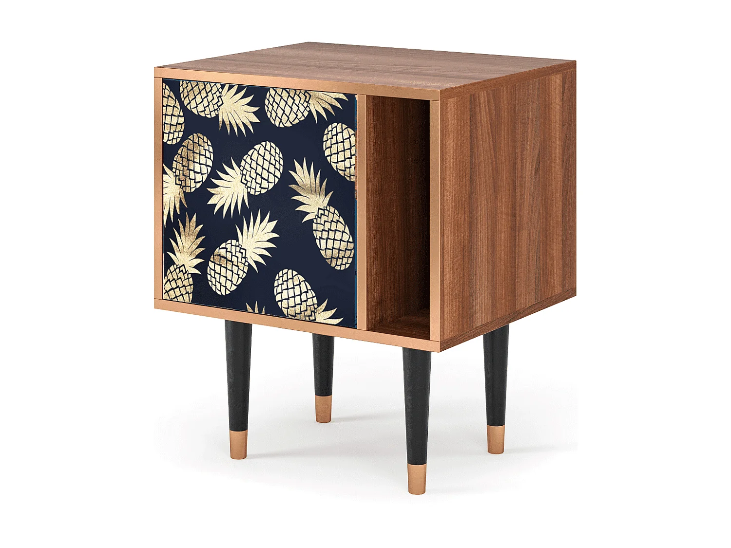 Stolik nocny - 57х69х48 cm - S2 - Sunny Pineaple, Orzech