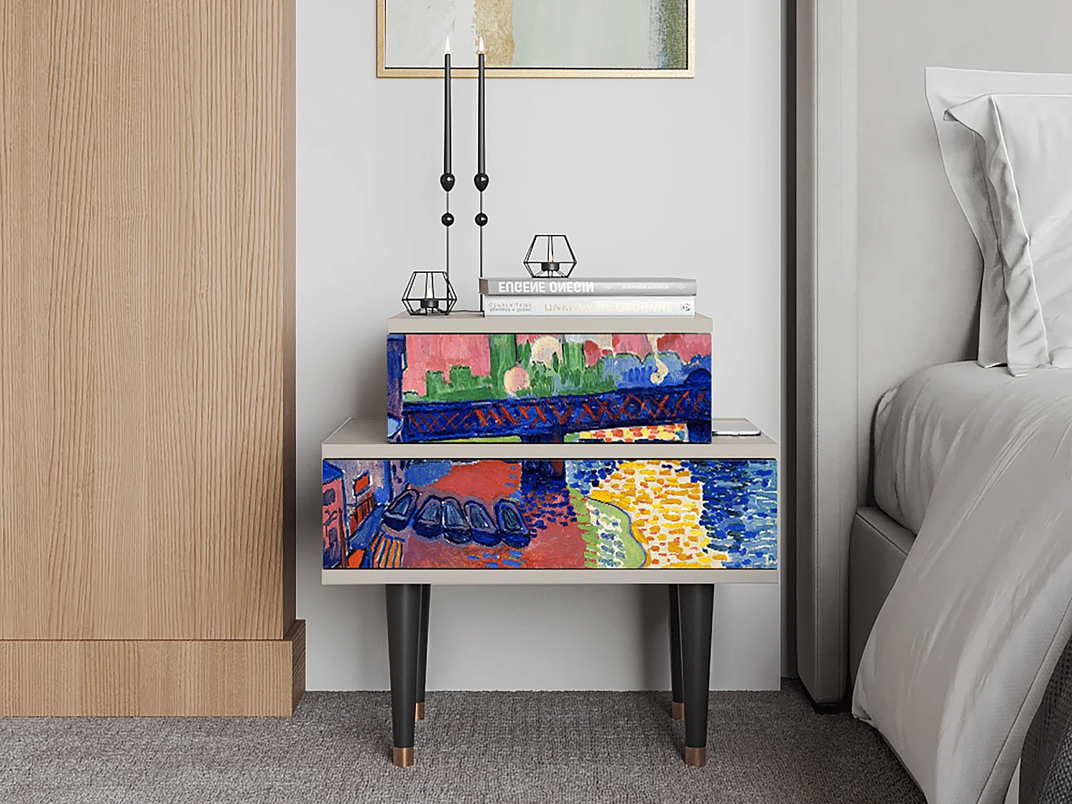 Nachtkastje - 58х58х41 cm - NS1 - Charing Cross Bridge, Zand