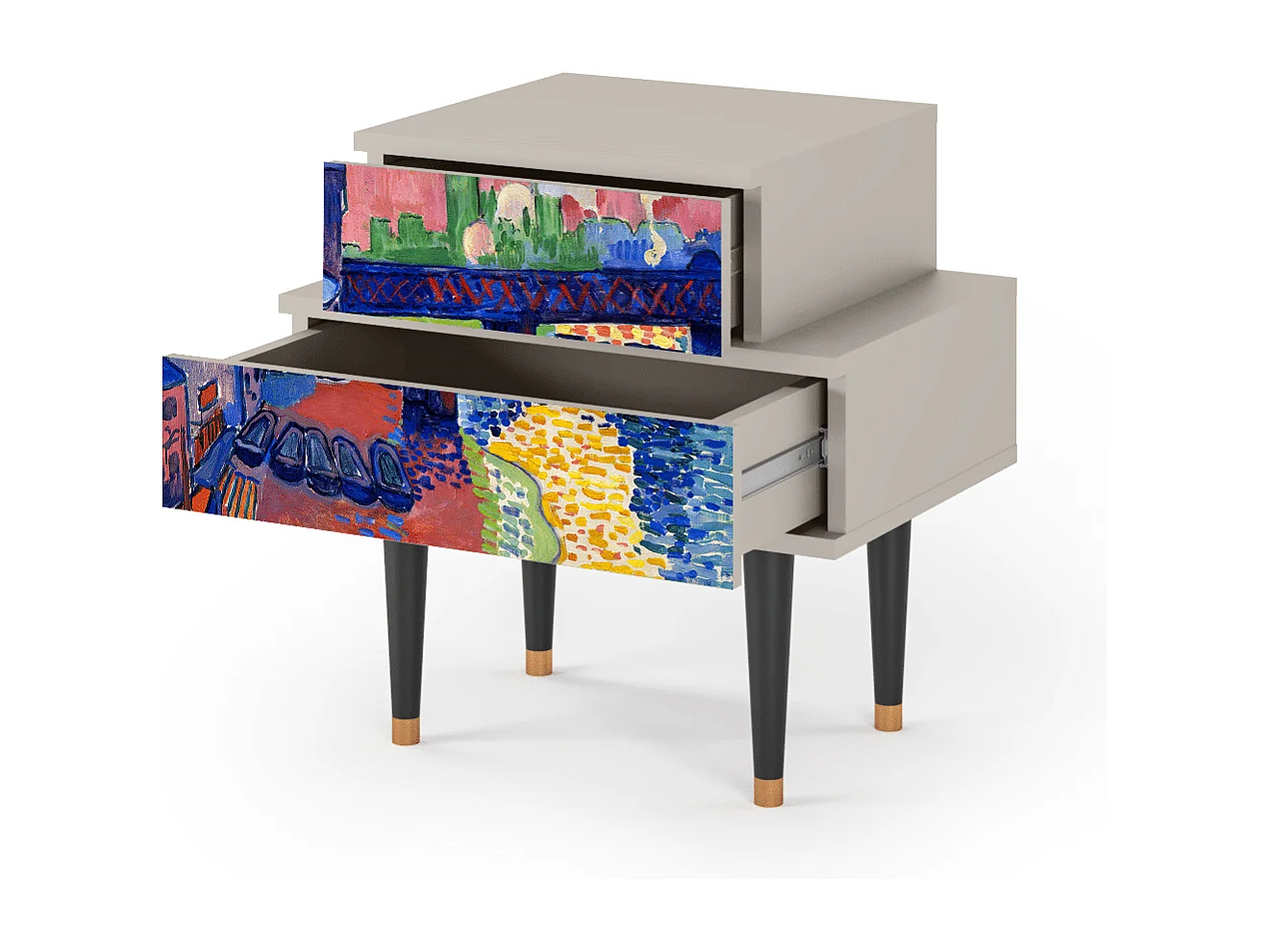 Table de nuit - 58х58х41 cm - NS1 - Charing Cross Bridge, Sable