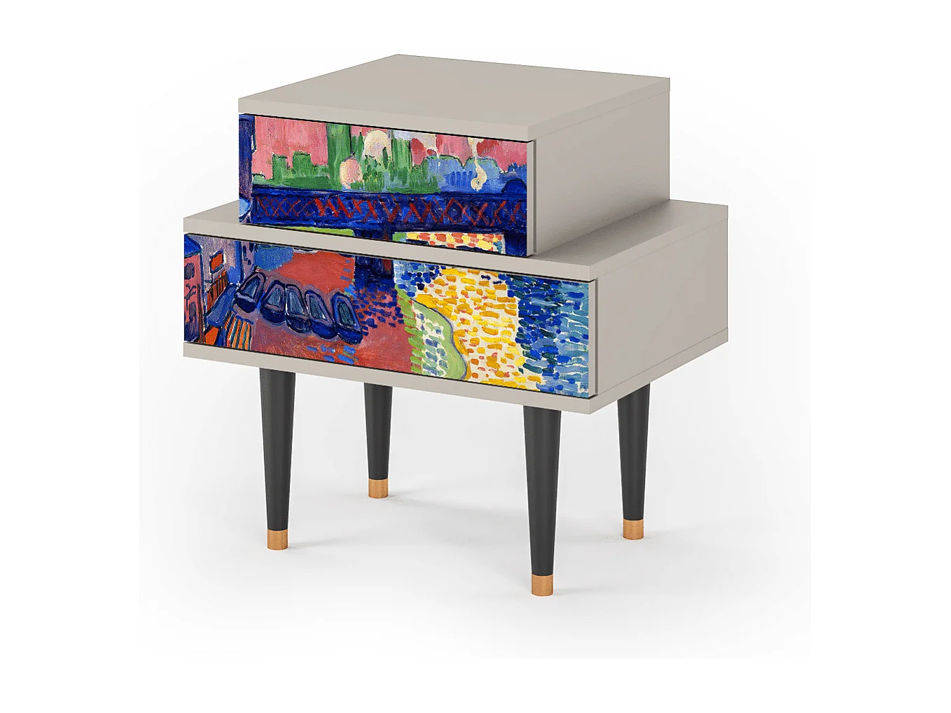 Table de nuit - 58х58х41 cm - NS1 - Charing Cross Bridge, Sable