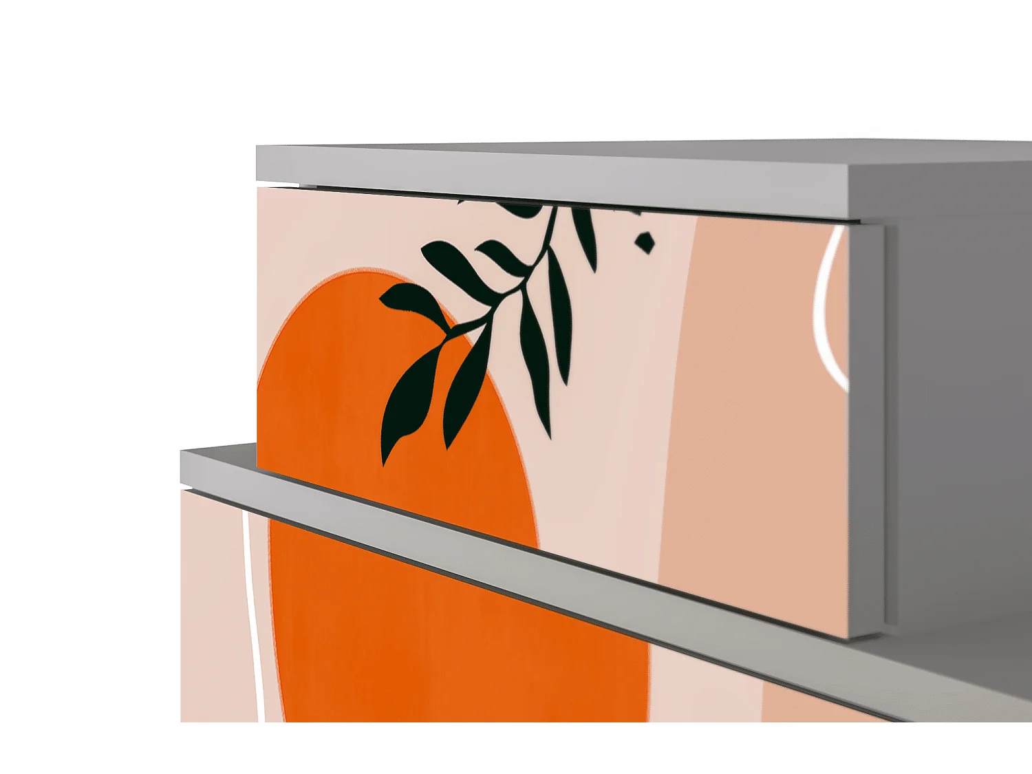 Criado-mudo - 58х58х41 cm - NS1 - Artwork, Cinza