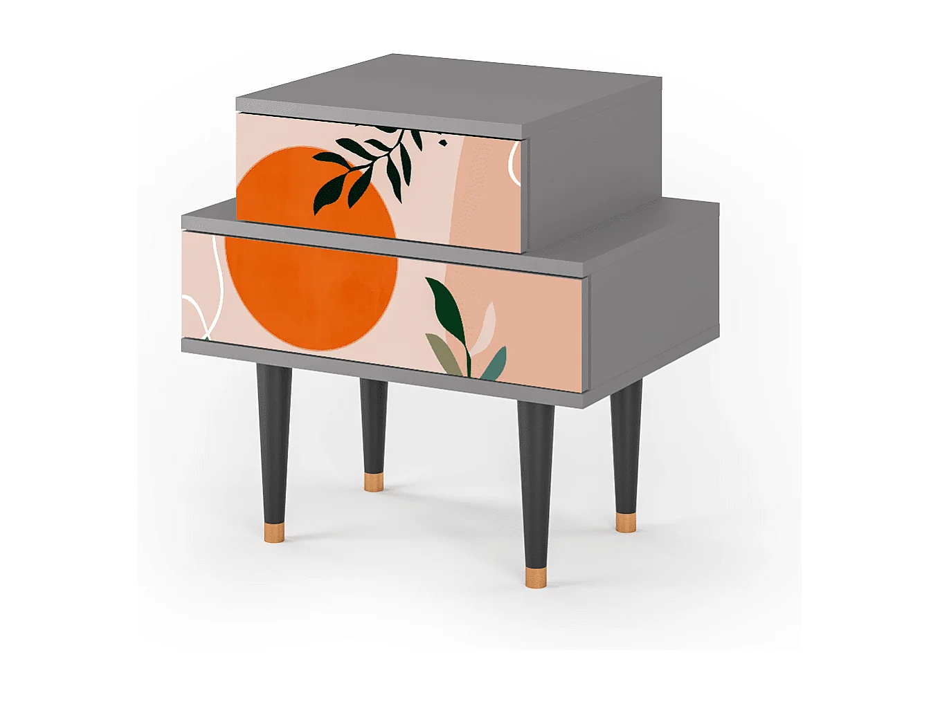 Nachtkastje - 58х58х41 cm - NS1 - Artwork, Grijs