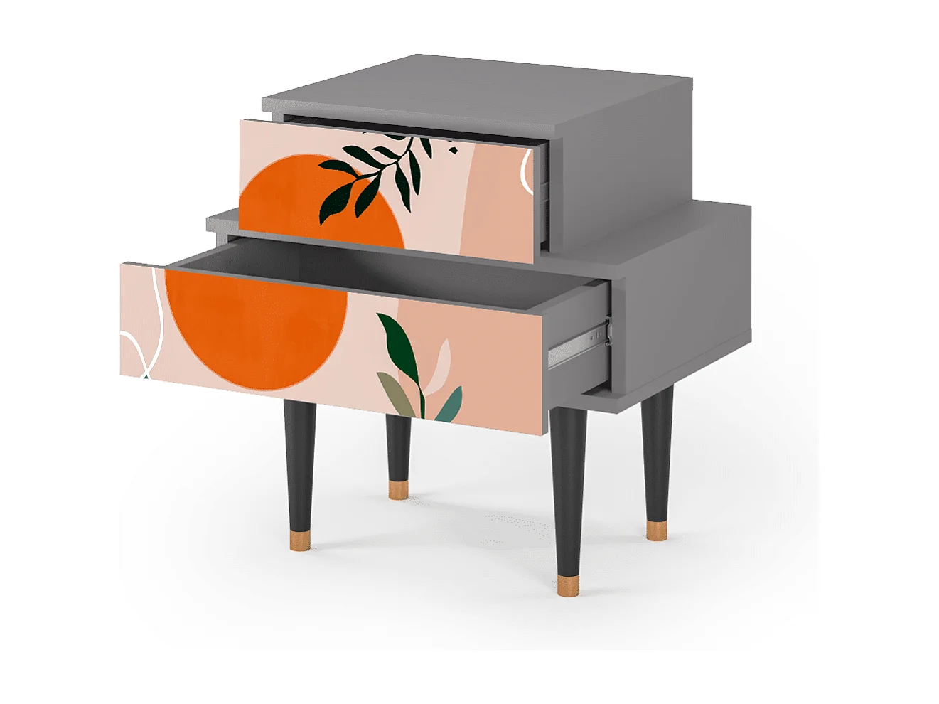 Nachtkastje - 58х58х41 cm - NS1 - Artwork, Grijs