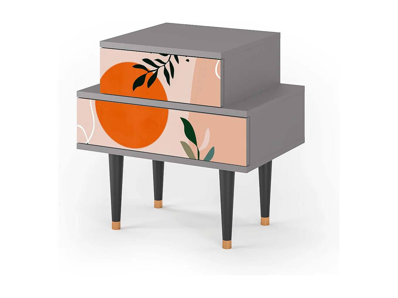 Nachtkastje - 58х58х41 cm - NS1 - Artwork, Grijs