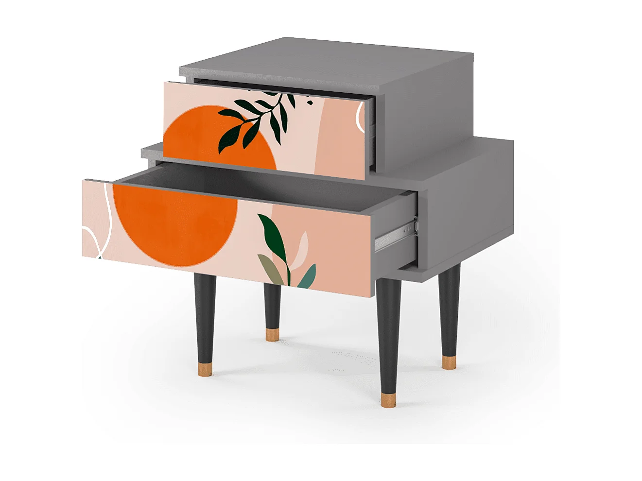 Nachtkastje - 58х58х41 cm - NS1 - Artwork, Grijs