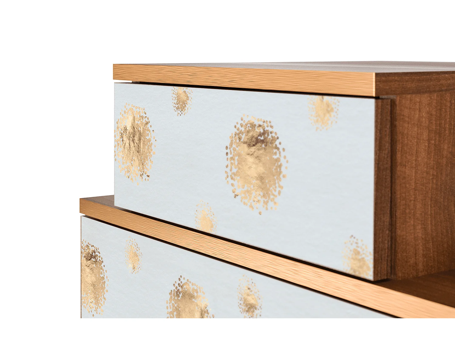 Stolik nocny - 58х58х41 cm - NS1 - Sky Latte, Orzech