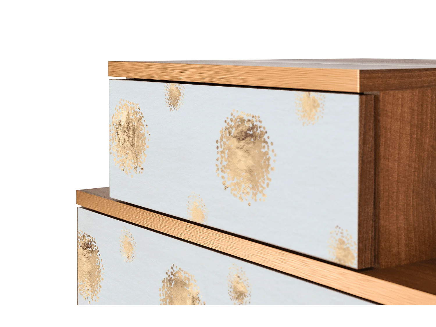 Stolik nocny - 58х58х41 cm - NS1 - Sky Latte, Orzech