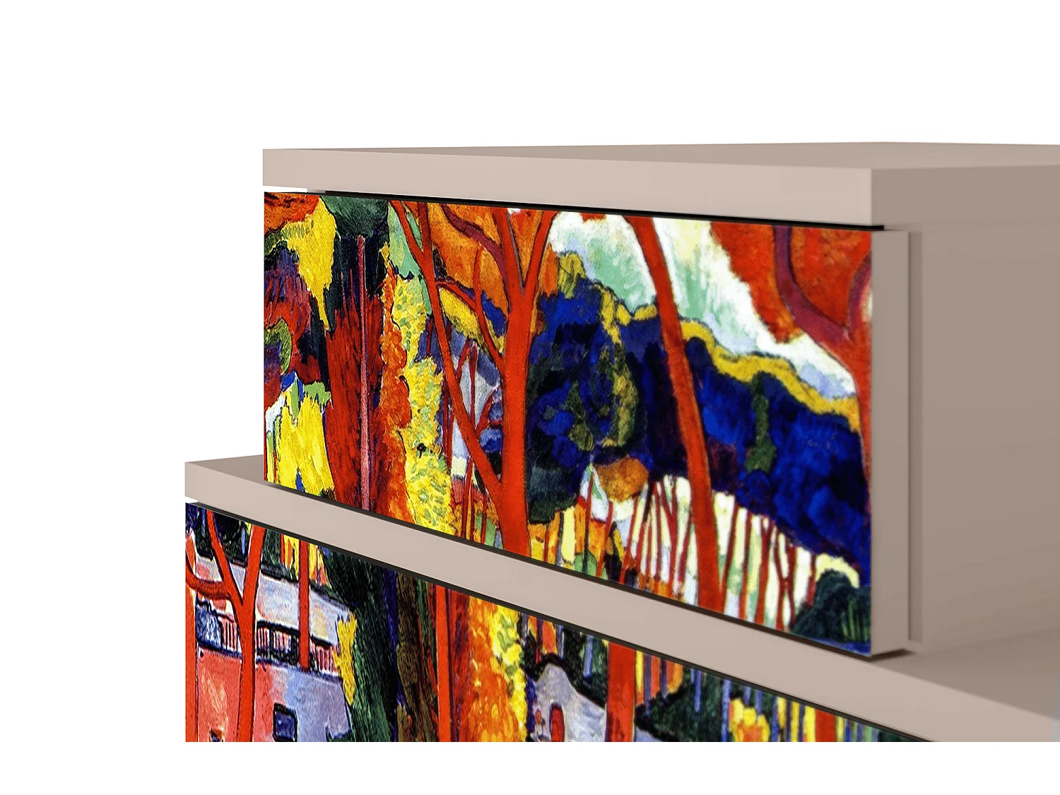 Stolik nocny - 58х58х41 cm - NS1 - The Turning Road, Latte