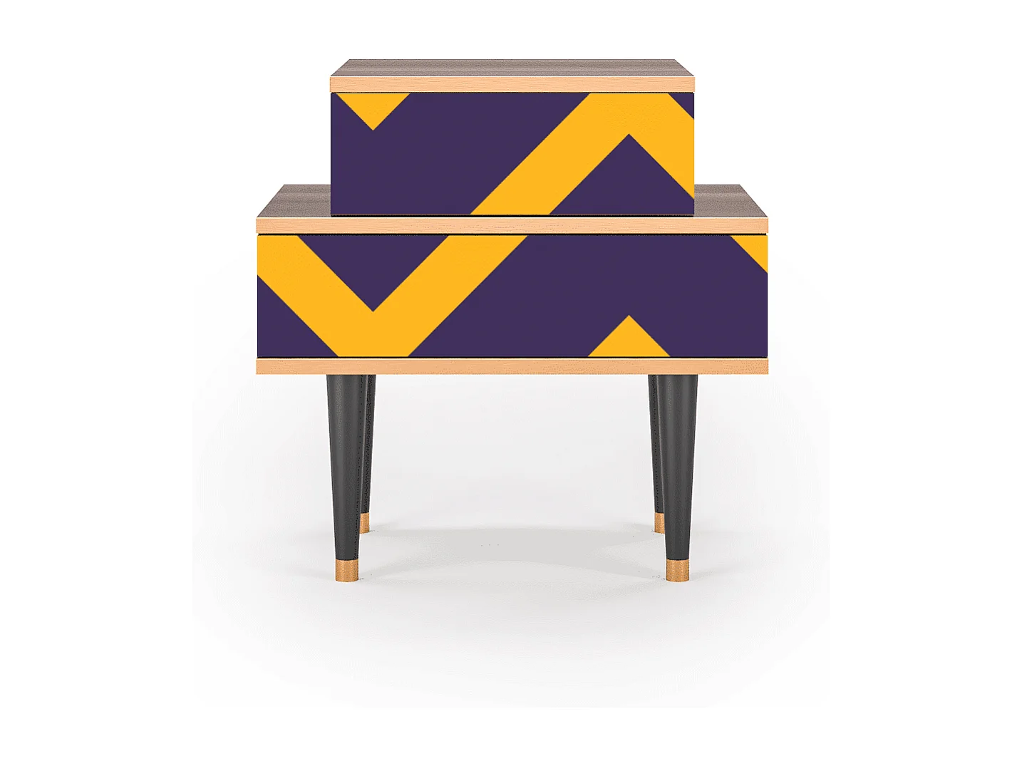 Table de nuit - 58х58х41 cm - NS1 - The Brightest Way, Noyer