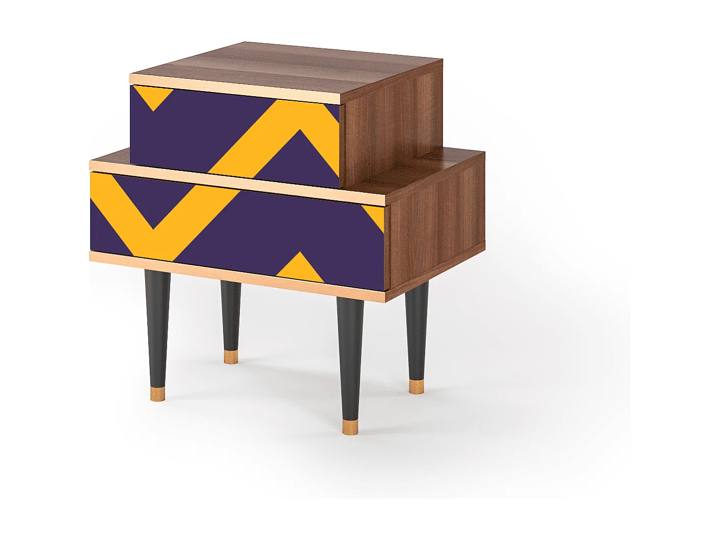 Table de nuit - 58х58х41 cm - NS1 - The Brightest Way, Noyer