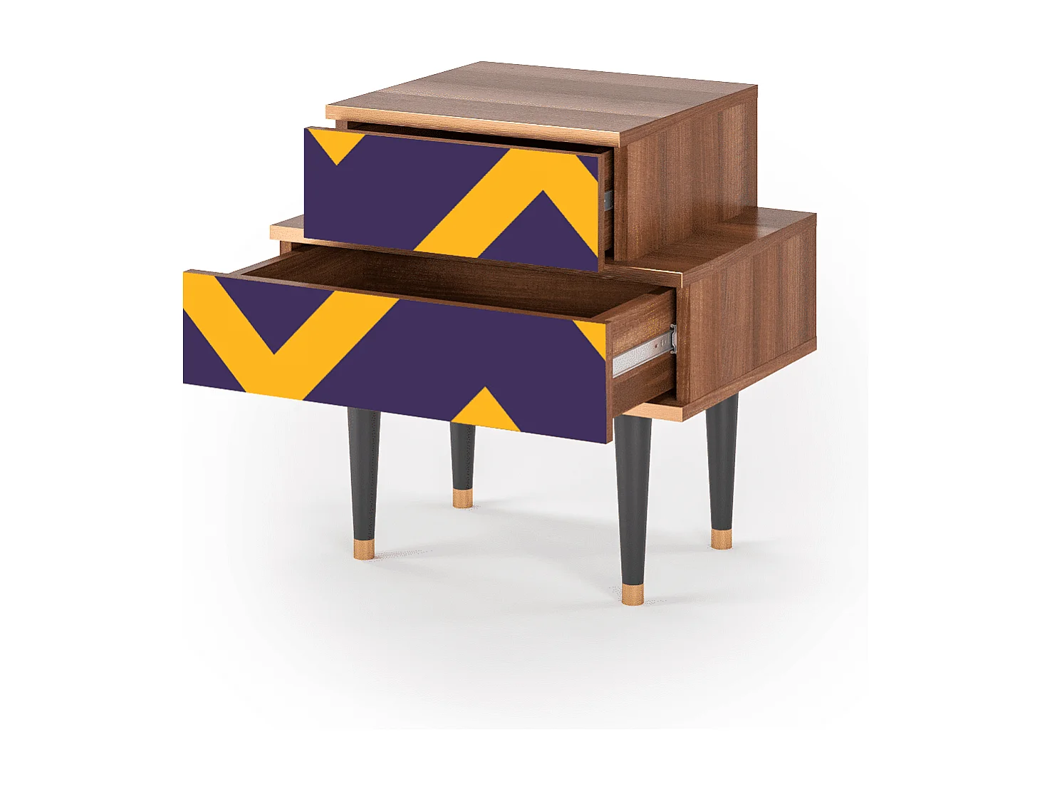 Table de nuit - 58х58х41 cm - NS1 - The Brightest Way, Noyer