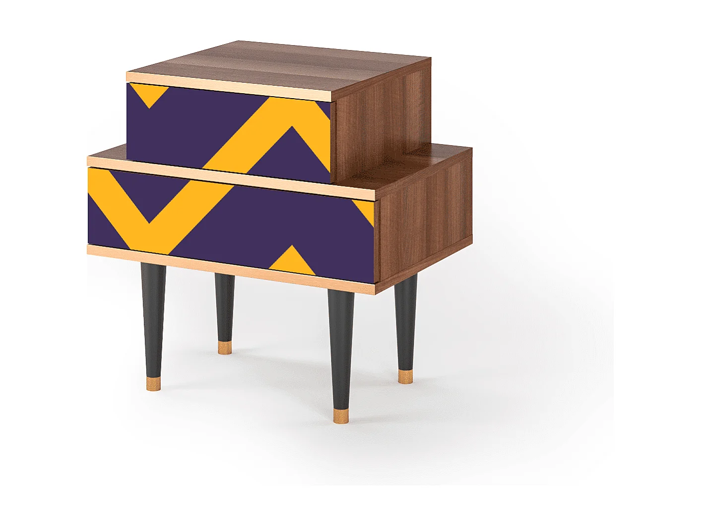 Table de nuit - 58х58х41 cm - NS1 - The Brightest Way, Noyer