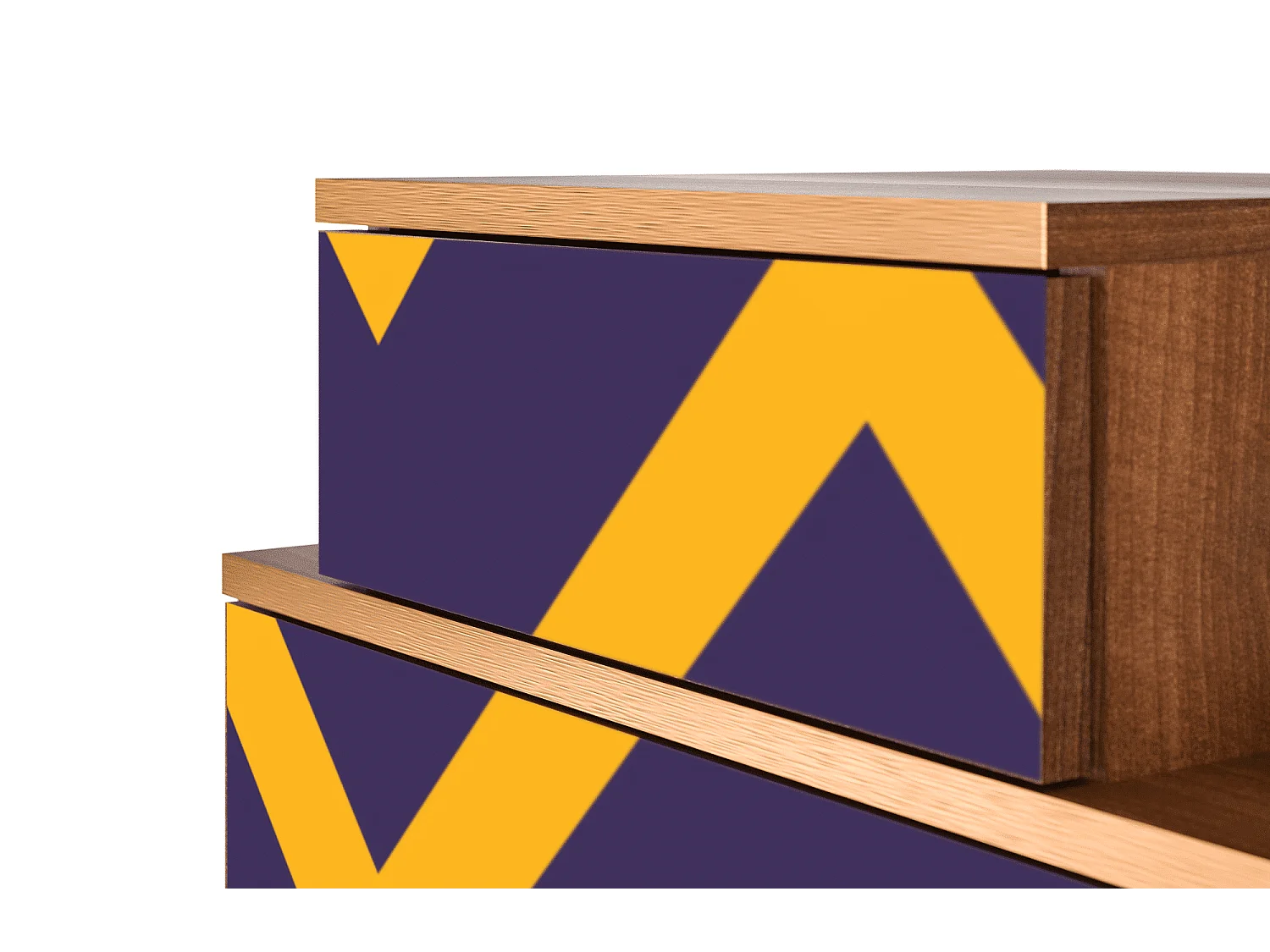 Table de nuit - 58х58х41 cm - NS1 - The Brightest Way, Noyer